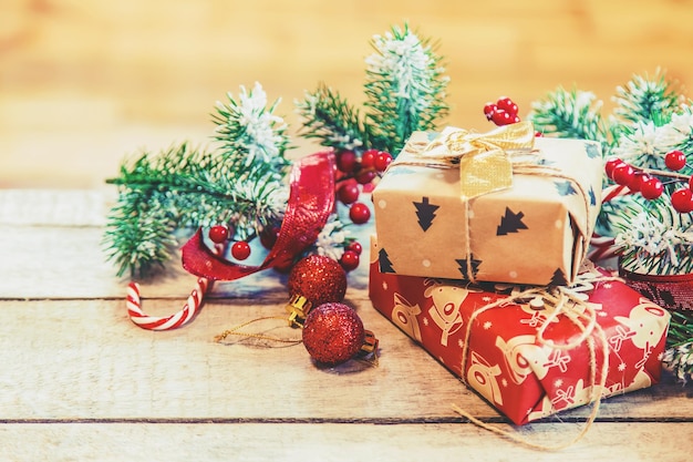 Decorações de Natal na mesa