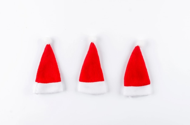 Decorações de Natal na superfície branca