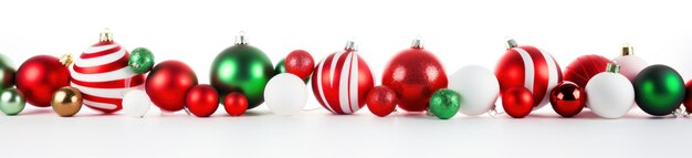 Foto decorações de natal vermelhas, verdes e brancas