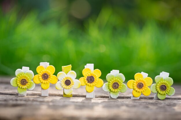 Decorações florais ao ar livre conceito de férias de Páscoa