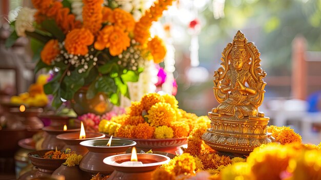 Decorações para a casa de Gudi Padwa