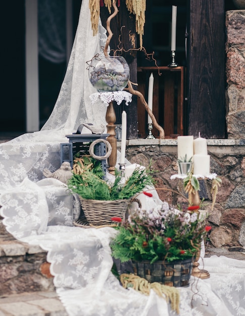 Decorado para a cerimônia de casamento