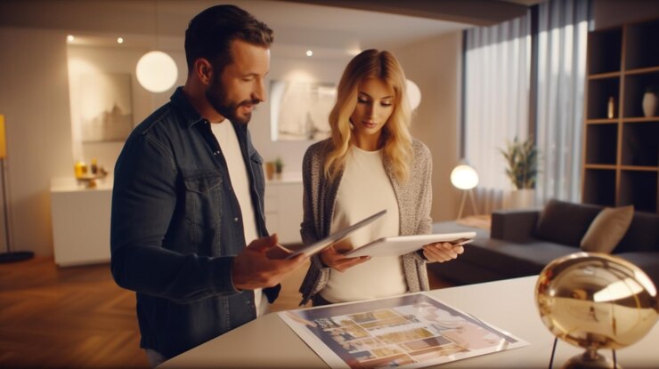 Decorando Apartamento Um Casal Jovem e Adorável Usa Digital