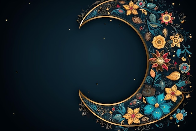 Decorative moon ramadan kareem e fundo do festival de Eid