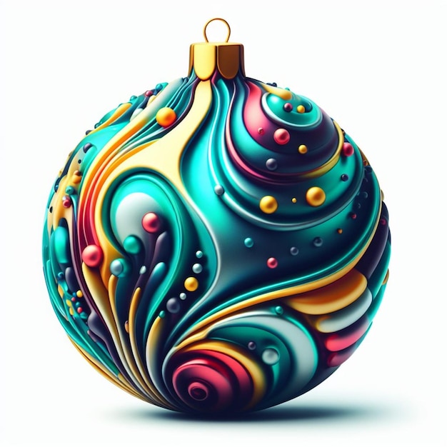 Foto decorativo feliz bola de navidad bola transparente png o x bola de masa aislada sobre un fondo blanco