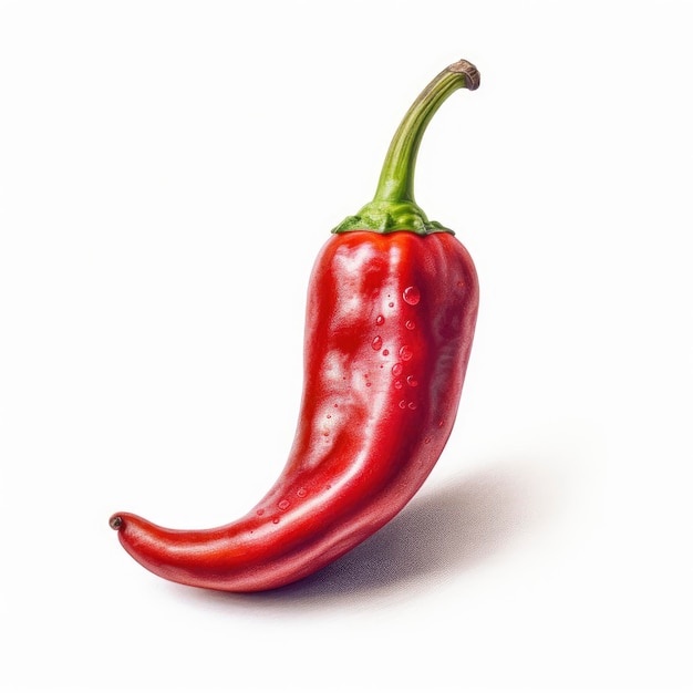 El dedo de una dama de pimiento rojo