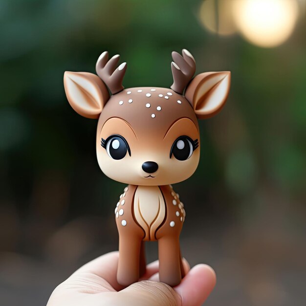 Foto deer de natal personagem 3d mini artesanato estúdio isolado fundo