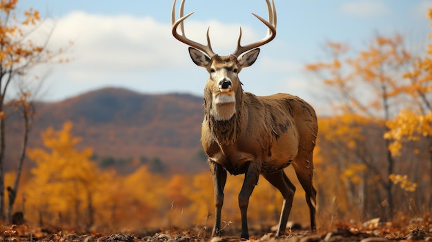 Deer in Forest HD 8K background Wallpaper Imagem fotográfica