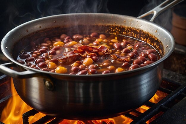 Default_A_bubbling_pot_of_BBQ_beans_simmering_over_an_open_fla_7 2jpg