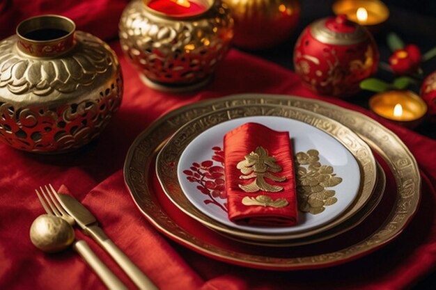 Foto default_a_festive_lunar_new_year_table_setting_adorned_with_tr_2 3jpg