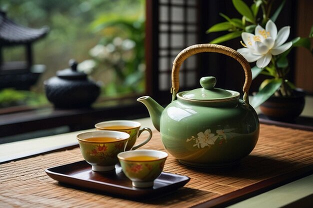 Foto default_a_serene_tea_ceremony_scene_featuring_an_elegant_teapo_2 2jpg