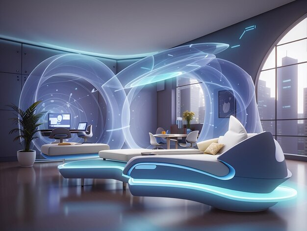 Foto default innovative hologram interior design concept por visional