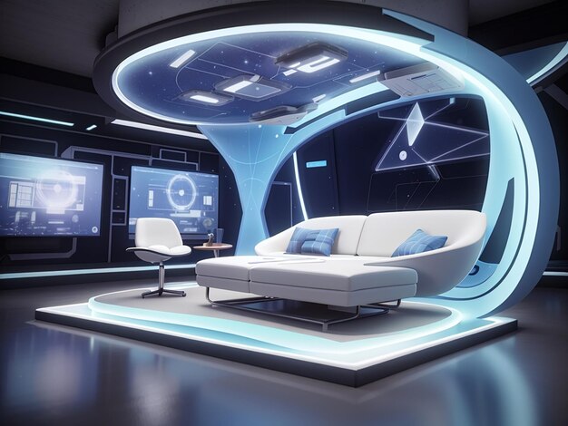 Foto default innovative hologram interior design concept por visional