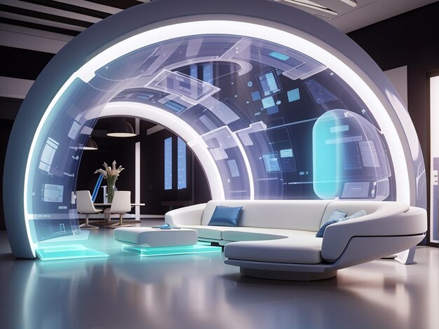 Foto default innovative hologram interior design concept por visional