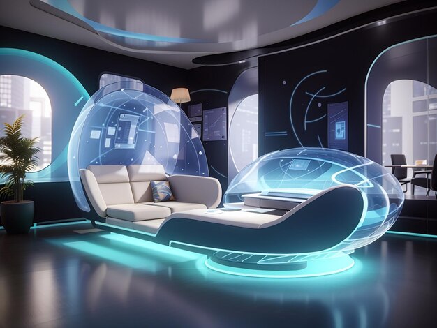 Foto default innovative hologram interior design concept por visional