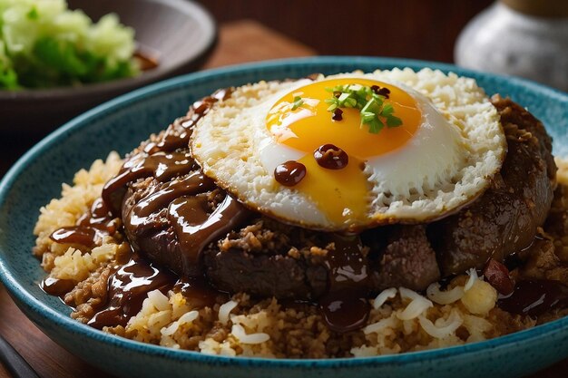 Por defecto estilo hawaiano loco moco deleite