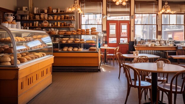 Defina uma história em uma padaria local onde os moradores se reúnem para uma festa semanal de pastelaria e café.