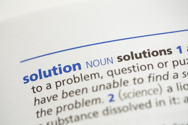 Foto definição da solução