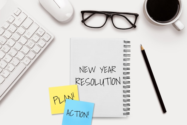 Definição de metas da lista de metas de resolução de ano novo para 2020