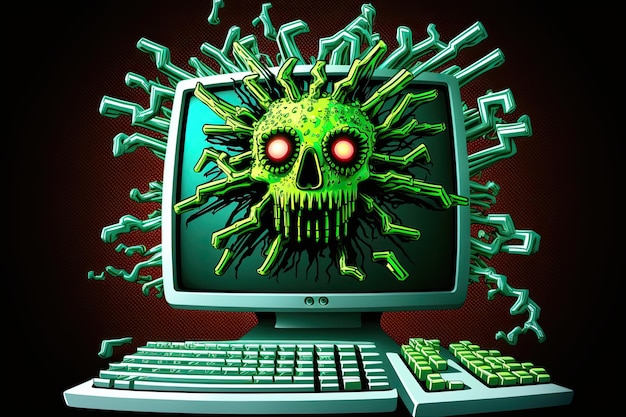 Definição de vírus de computador ou outra falha de software no mundo digital