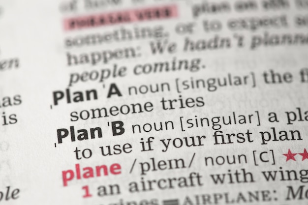 Foto definição do plano b