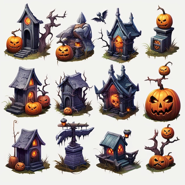 definir elementos de Halloween para o jogo