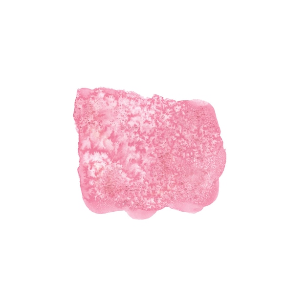 Definir mancha de aquarela de cor rosa abstrata isolada Textura desenhada à mão em aquarela para banner de cartões de fundo