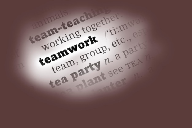 Definition des Wörterbuchs für Teamarbeit