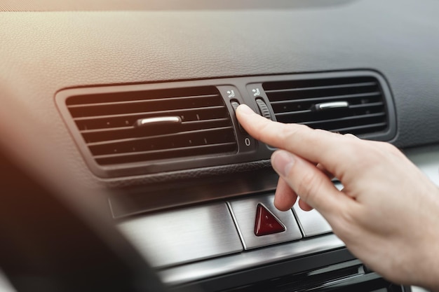 Defletor de saída de ar de ajuste do dedo do HVAC no painel do carro