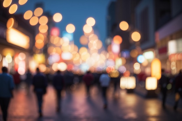 Defokussierung von Straßenlichtern Bokeh-Hintergrund