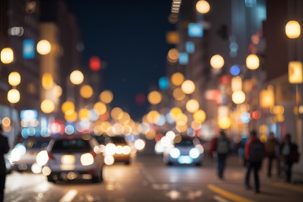 Defokussierung von Straßenlichtern Bokeh-Hintergrund