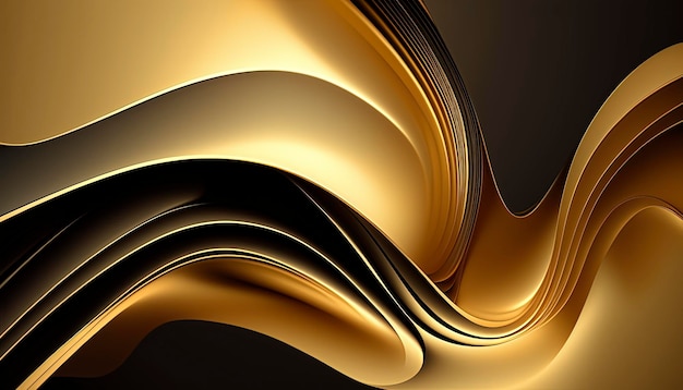 Un degradado abstracto dorado generado ai.