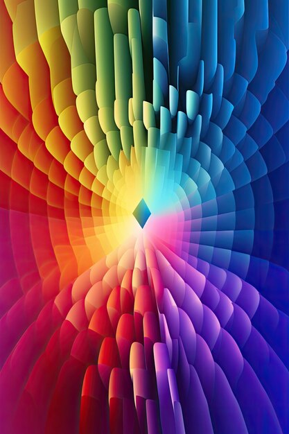 Degradados de color abstractos ilusión de cuadrícula de Fibonacci generada por IA