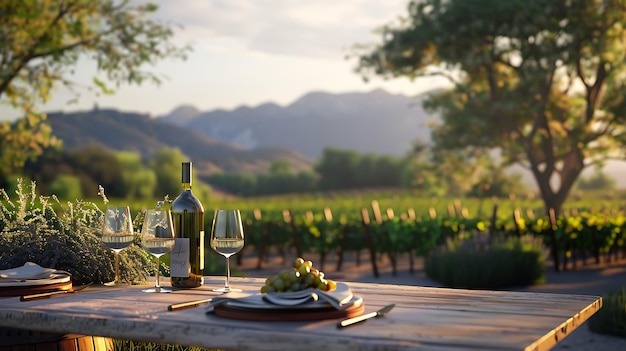 Degustación de vino al atardecer