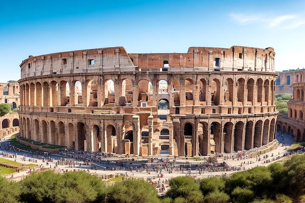 Deje que su imaginación tome vuelo mientras es testigo de la magnificencia del Coliseo desde la vista de un pájaro