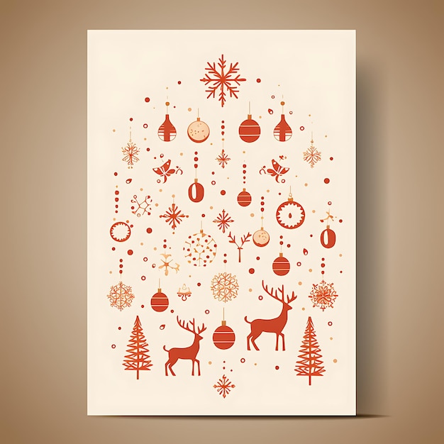 Dekorationskarte Weihnachtsszene mit Leerraum für Ihren Nachrichtentext