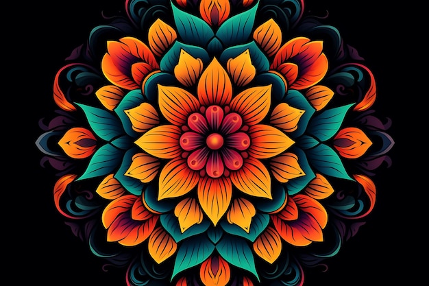 Dekorative Blumen-Mandala