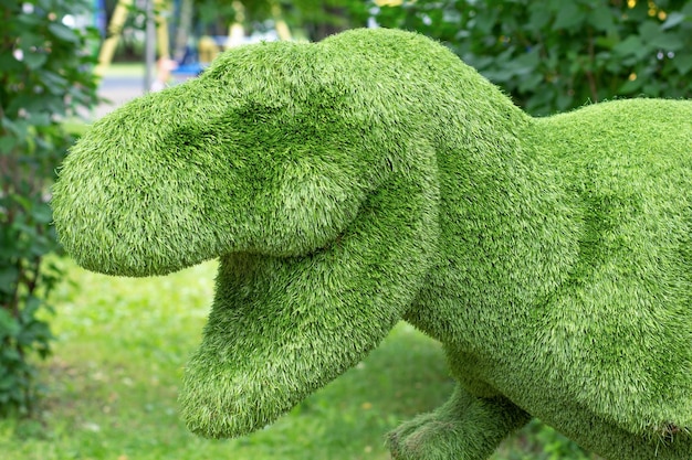 Dekorative Blumenkompositionsstatue des Dinosauriers als künstliche Pflanzentierform für Garten und S