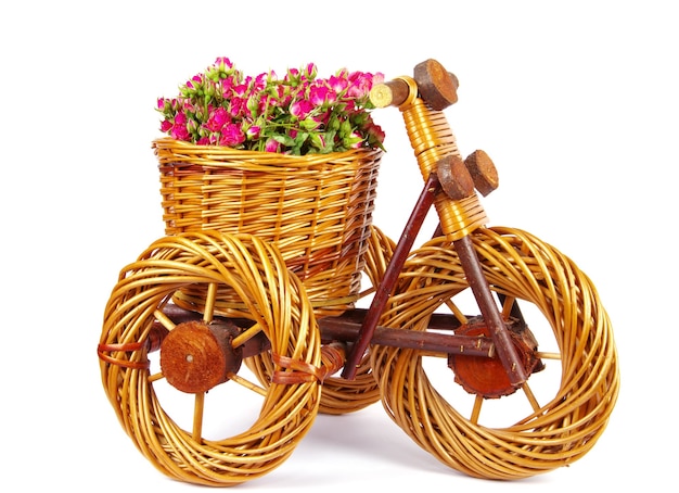 Dekorative Fahrradvase mit Blumen