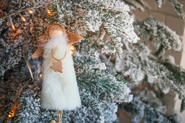 Foto dekorative figuren des weihnachtsthemas