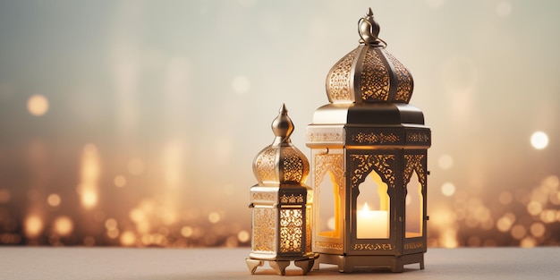 Dekorative hängende Laternen Ramadan Kareem Happy Eid Festival Lampen Hintergrund