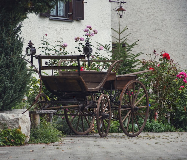 dekorative Kutsche mit Blumen