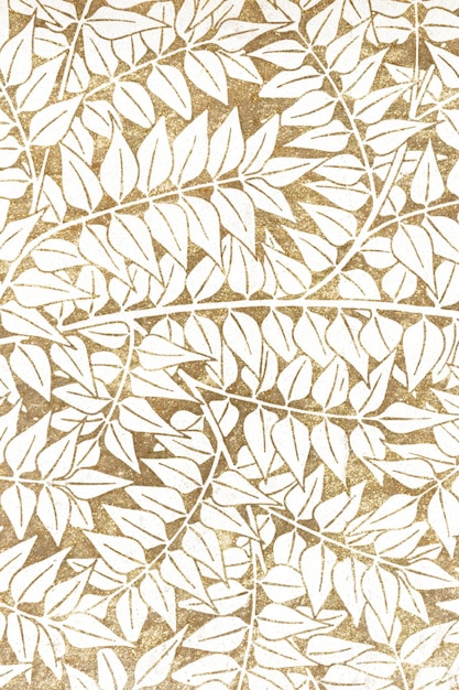 Dekorative Vintage-Blätter png nahtloses Muster Hintergrund