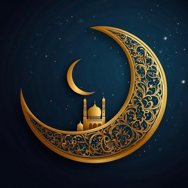 Dekorativer Eid-Mond für den Hintergrund des heiligen Festes