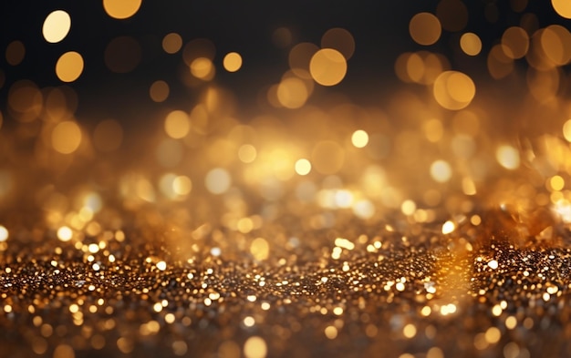 Dekorativer Hintergrund mit goldenen Partikeln Bokeh