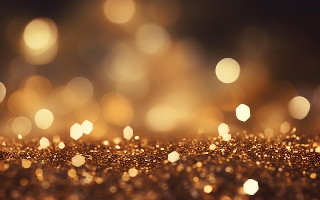 Dekorativer Hintergrund mit goldenen Partikeln Bokeh