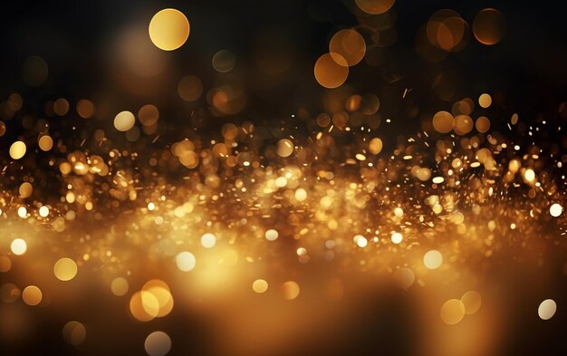 Dekorativer Hintergrund mit goldenen Partikeln Bokeh