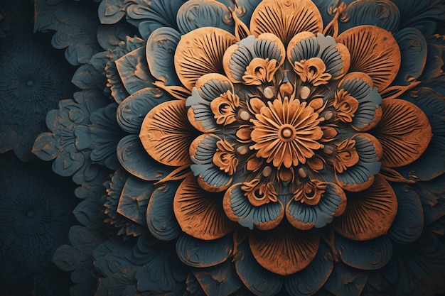 Dekorativer Mandala-Hintergrund mit komplizierten Mustern