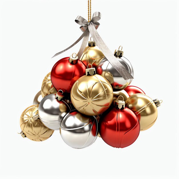 Foto dekorativer weihnachtsschmuck mit weihnachtsgoldenen glocken oder jingle-glocken weihnachtsdekoration