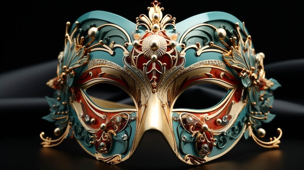 Foto dekoratives thema einer maske für den karneval in der frontansicht